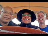 Frantz Dickerson, at far left, recently with his sister, Ngyra, and her husband, David, boating in the San Diego Bay.  
